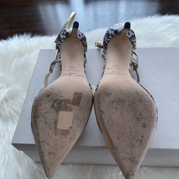 Jimmy Choo point toe heels size 38 1/2 - Picture 3 of 3